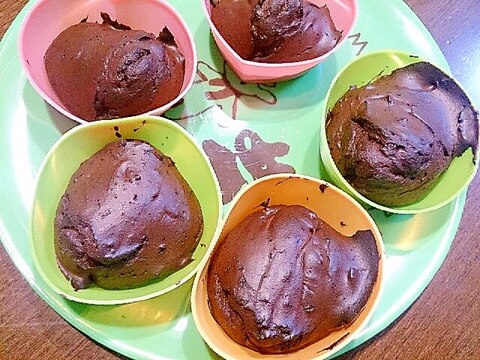 きな粉のチョコカップケーキ